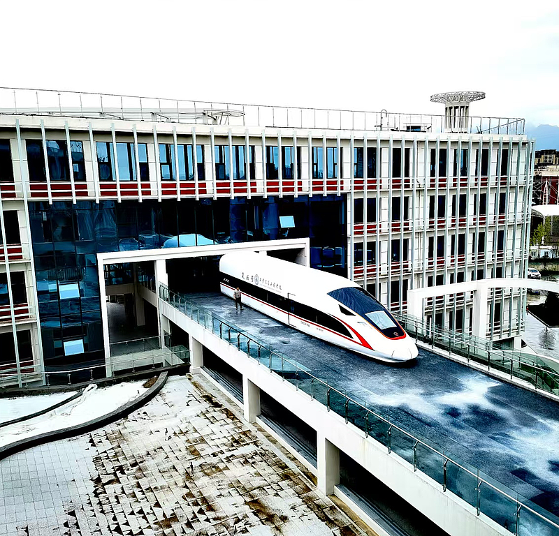 “高铁” 上楼！两辆仿真模型车入驻必赢智慧交通大楼